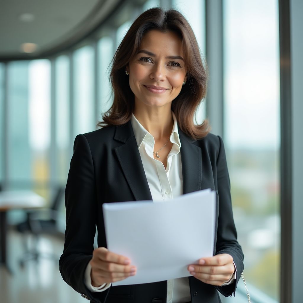 Fundadora de ConsultaEfectiva en oficina moderna