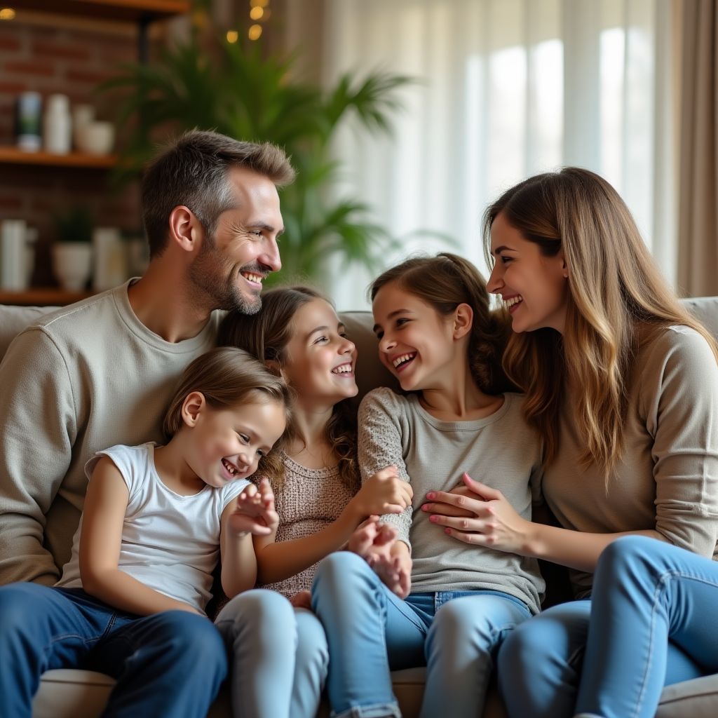Familia reunida después de terapia exitosa